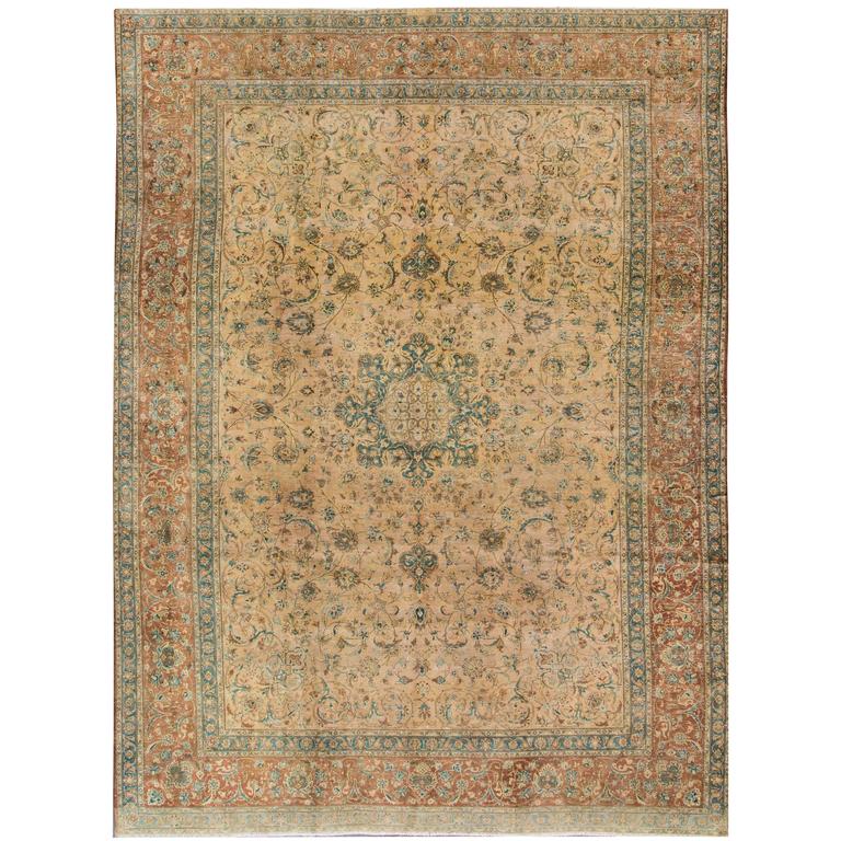 Simply Elegant Persian Tabriz Rug For Sale at 1stdibs