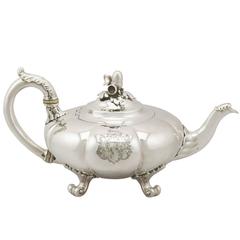 Antique William IV Sterling Silver Teapot by Paul Storr
