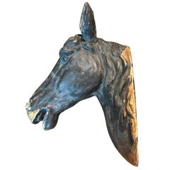 French Horse Head Sculpture from a Shop