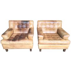 Pair of Arne Norell "Merkur" Chairs in Buffalo Leather