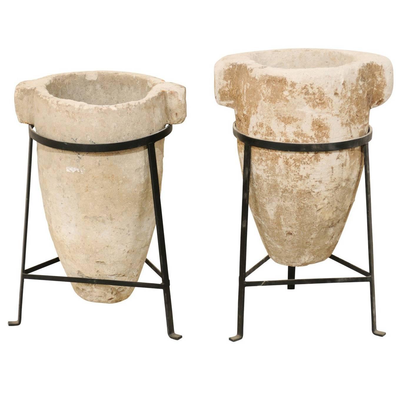 Pair of 19th Century Spanish Colonial Stone Water Filters