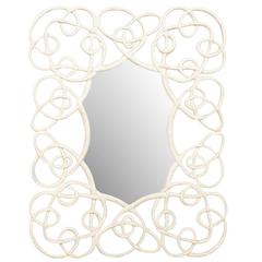 Large Wall Mirror with Intricate Twisting Vine like Pattern in the Surround 4