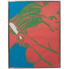 George Segal Lithograph Entitled 'Woman Brushing Her Hair', Realized in 1965
