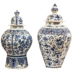 18th Century Delft Ginger Jar / Vase