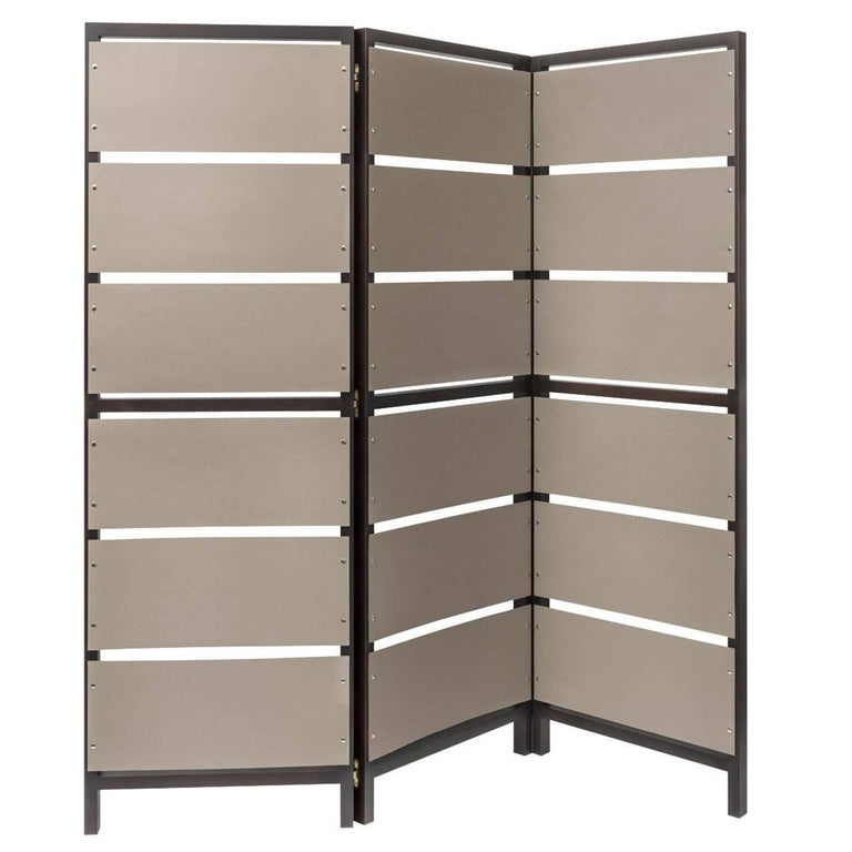 Elegant Leather Room Divider For Sale
