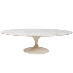 Eero Saarinen for Knoll Oval Tulip Marble Top Coffee Table, circa 1950s