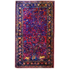 Early 20th Century Tree-of-life Kashan Prayer Rug