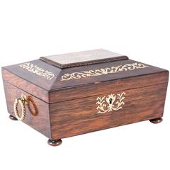 Antique 19th Century Walnut Tea Caddy