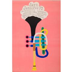 Original Vintage Jazz Jamboree 71 Poster, the 14th International Jazz Festival