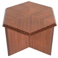 American Modern "Taliesin" Hexagonal Low Table, Frank Lloyd Wright
