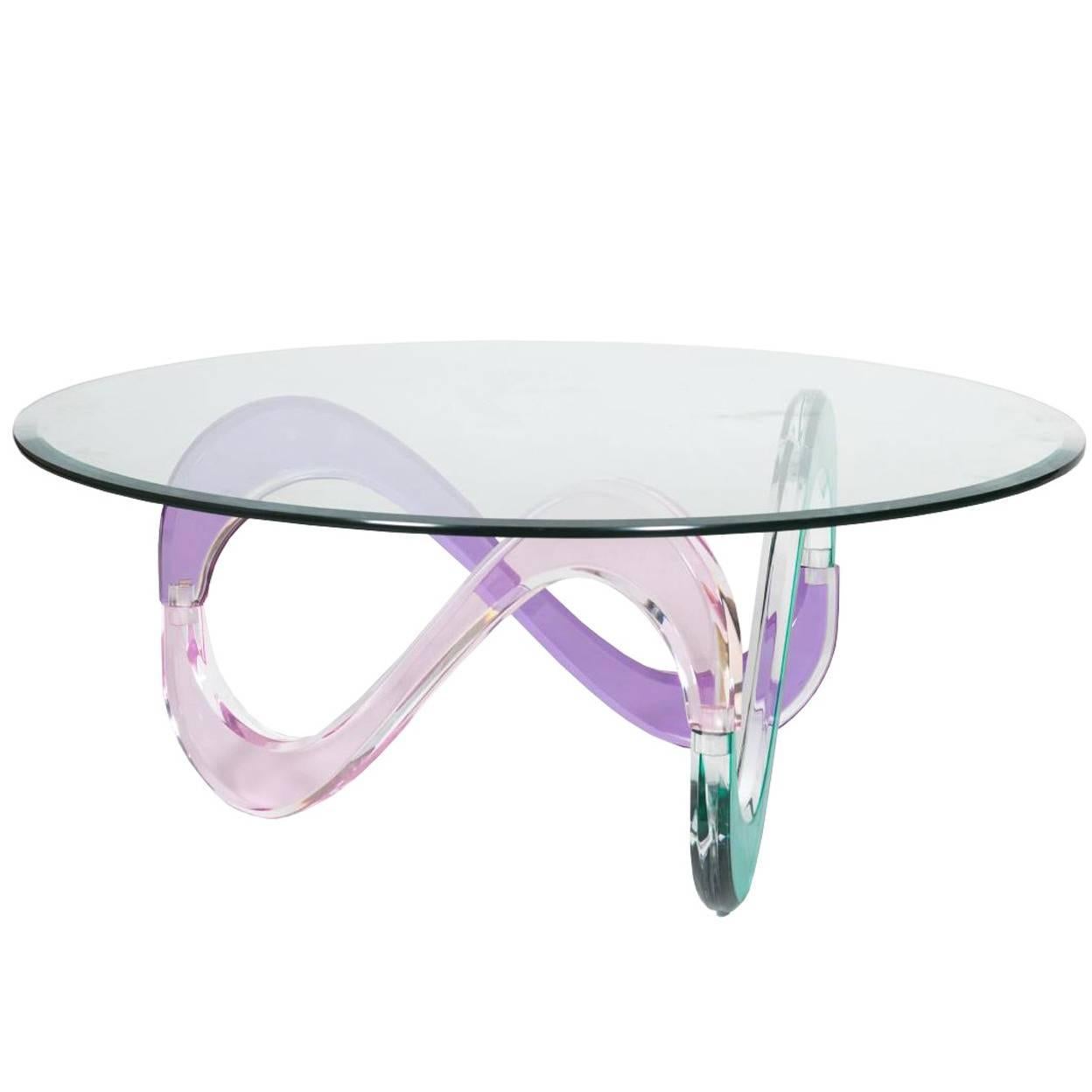 Shlomi Haziza Infinty Lucite Coffee Table For Sale
