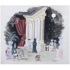 Petite peinture de Jean Hugo datant de 1927