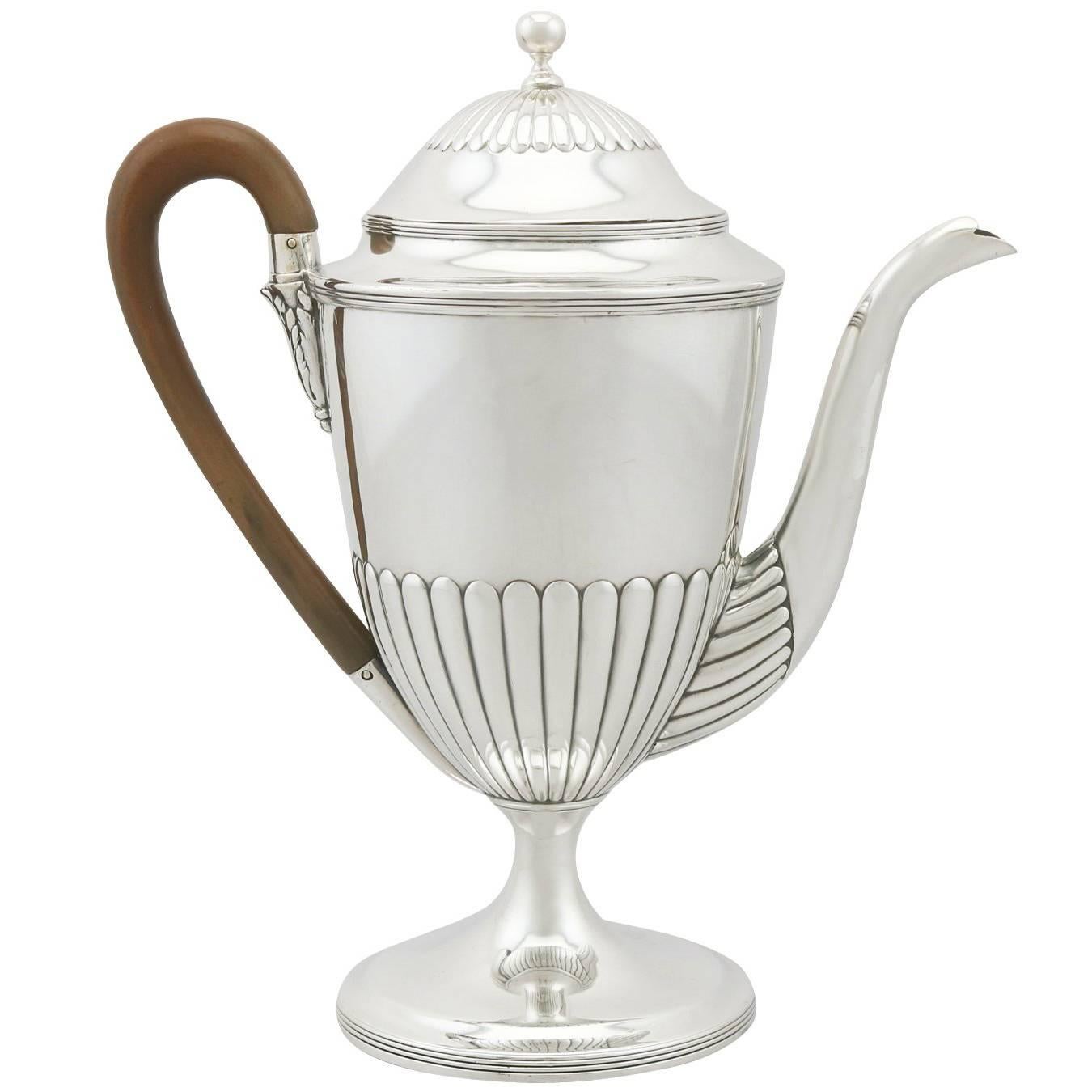 Antique Georgian Sterling Silver Coffee Pot