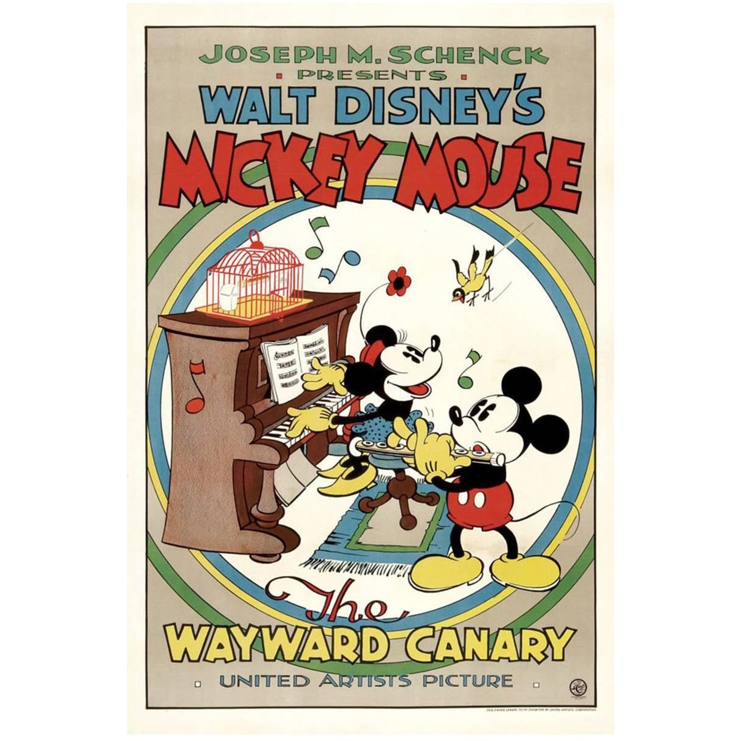 The Wayward Canary, 1932 For Sale at 1stDibs | mickey mouse the wayward  canary, the wayward canary 1932, wayward 1932