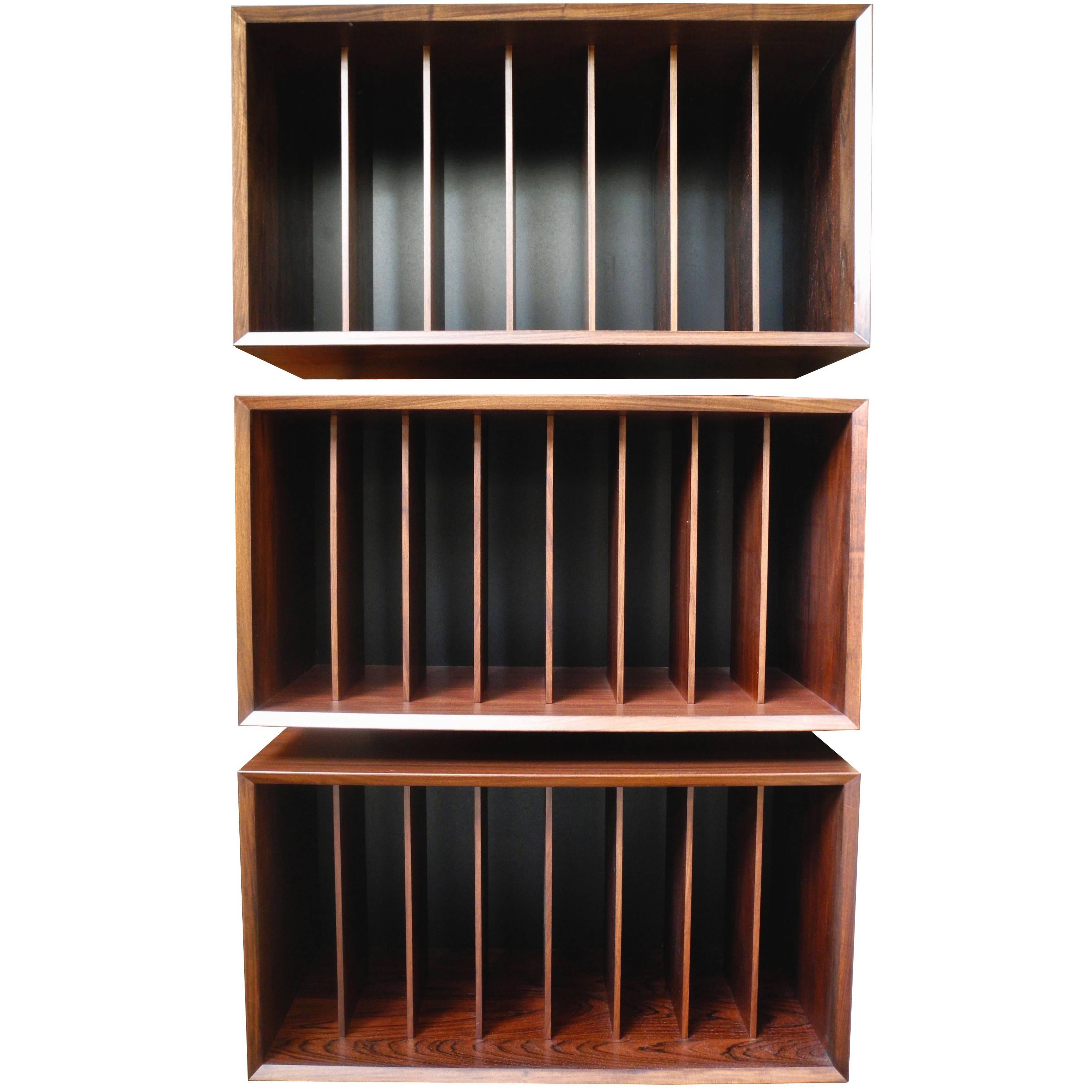 Rosewood Cado System Wall Unit for Book Shelving and Record Storage, Denmark For Sale