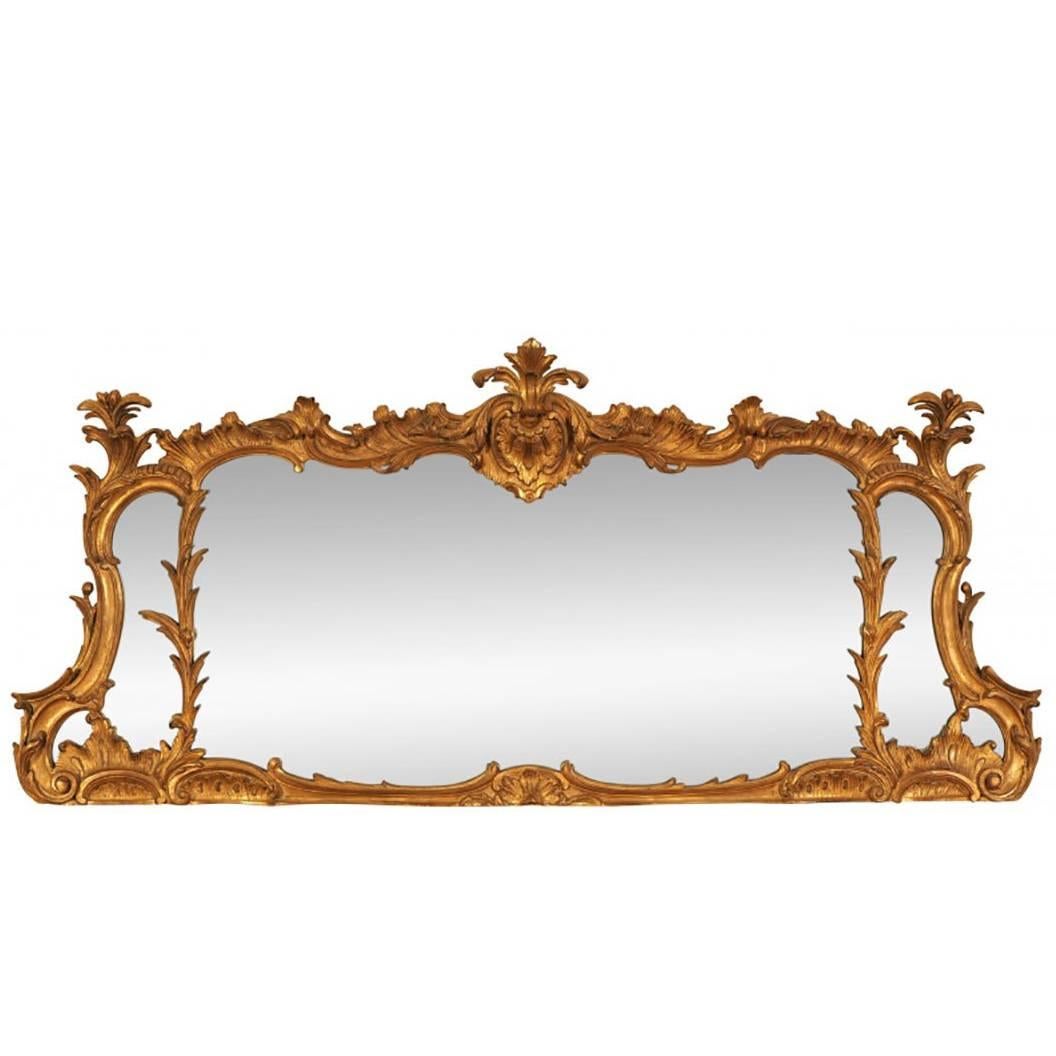 Outstanding Gilt Carved Mantle Mirror