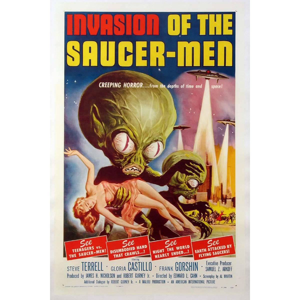 "Invasion Of The Saucer Men" Film Poster, 1957 For Sale