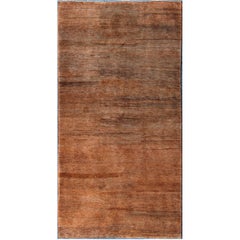 Retro Gabbeh-Type Rug from Turkey with Tones of Brown and Rust
