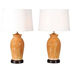 Pair of Charlie West Pottery Lamps