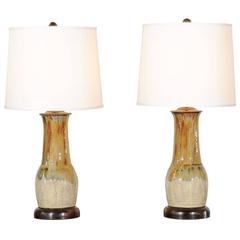 Pair of Hand-Thrown Lamps by Charlie West