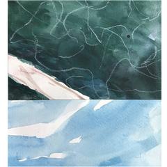 Abstract Watercolor Painting by Steve Afif, Untitled 2