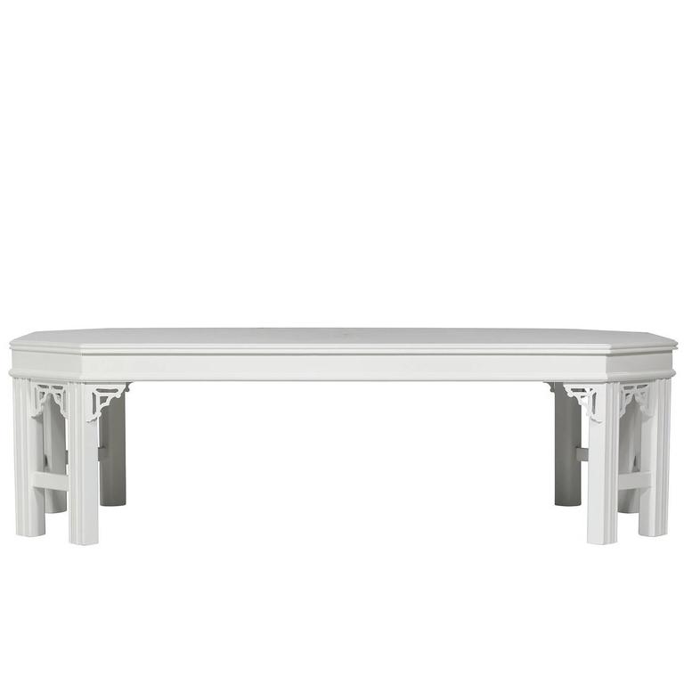 White Fretwork Coffee Table at 1stDibs