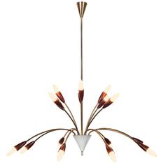 Beautiful 1950s Spider Sputnik Chandelier by Stilnovo 6