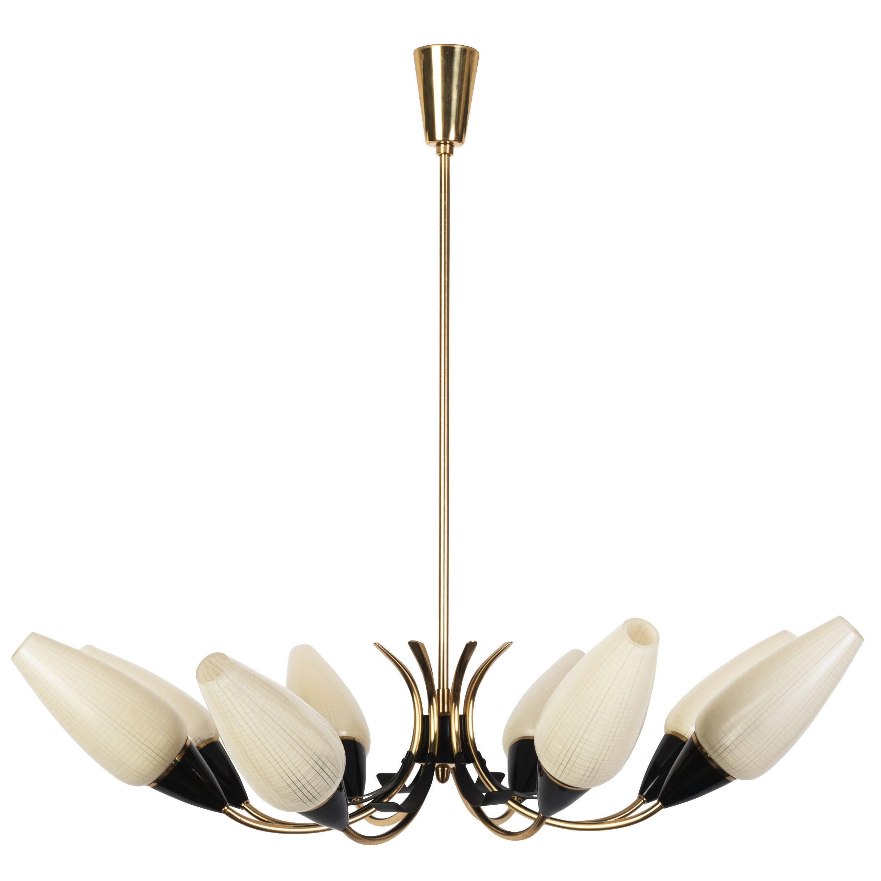 Mid-Century Modernist Blossom Form Sputnik Chandelier by Stilnovo
