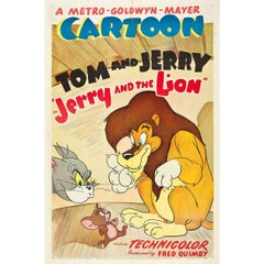 Vintage "Jerry And The Lion" Film Poster, 1950