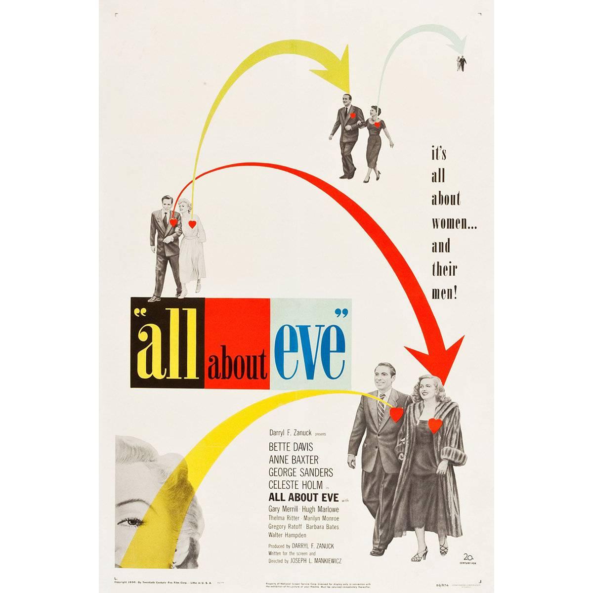 "All About Eve" Film Poster, 1950 For Sale