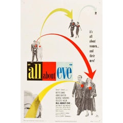 Vintage "All About Eve" Film Poster, 1950