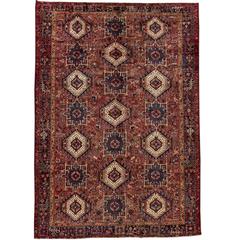 Nice Looking Vintage Persian Heriz Rug