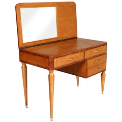 Desk and Dressing Table, with Mirror Style of Ulrich, circa 1936, Vanity Table