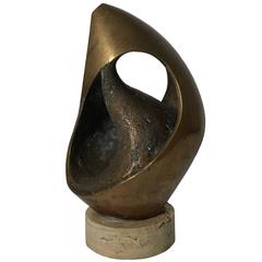 Abstract Bronze Nautilus Shell Sculpture