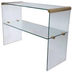 Glass Console Table by Pierangelo Gallotti for Gallotti & Radice, 1980s