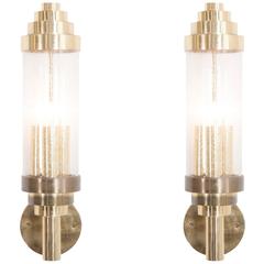 Impressive Pair of Brass Sconces 5