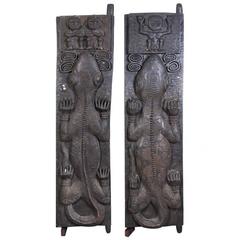Pair of African Tribal Carved Door Panels 10