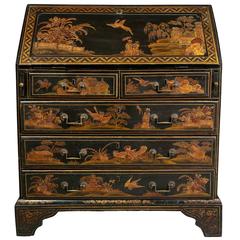 George III Japanned Slant Lid Desk