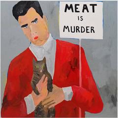 'Morrissey' 1980s Portrait Painting by Alan Fears Pop Art Music 9