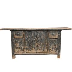 Antique 19th Century Rustic Chinese Hardwood Dresser Base