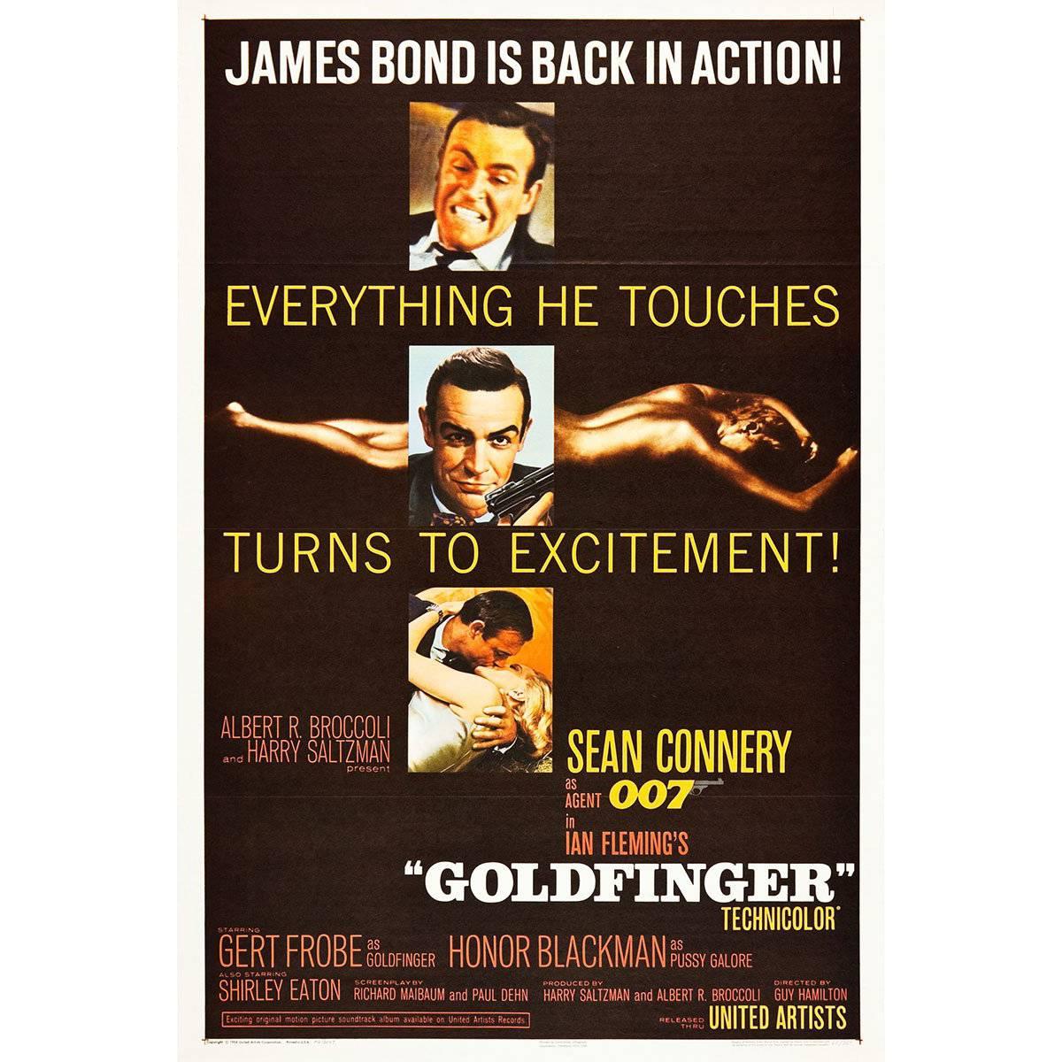 "Goldfinger" Film Poster, 1964 For Sale