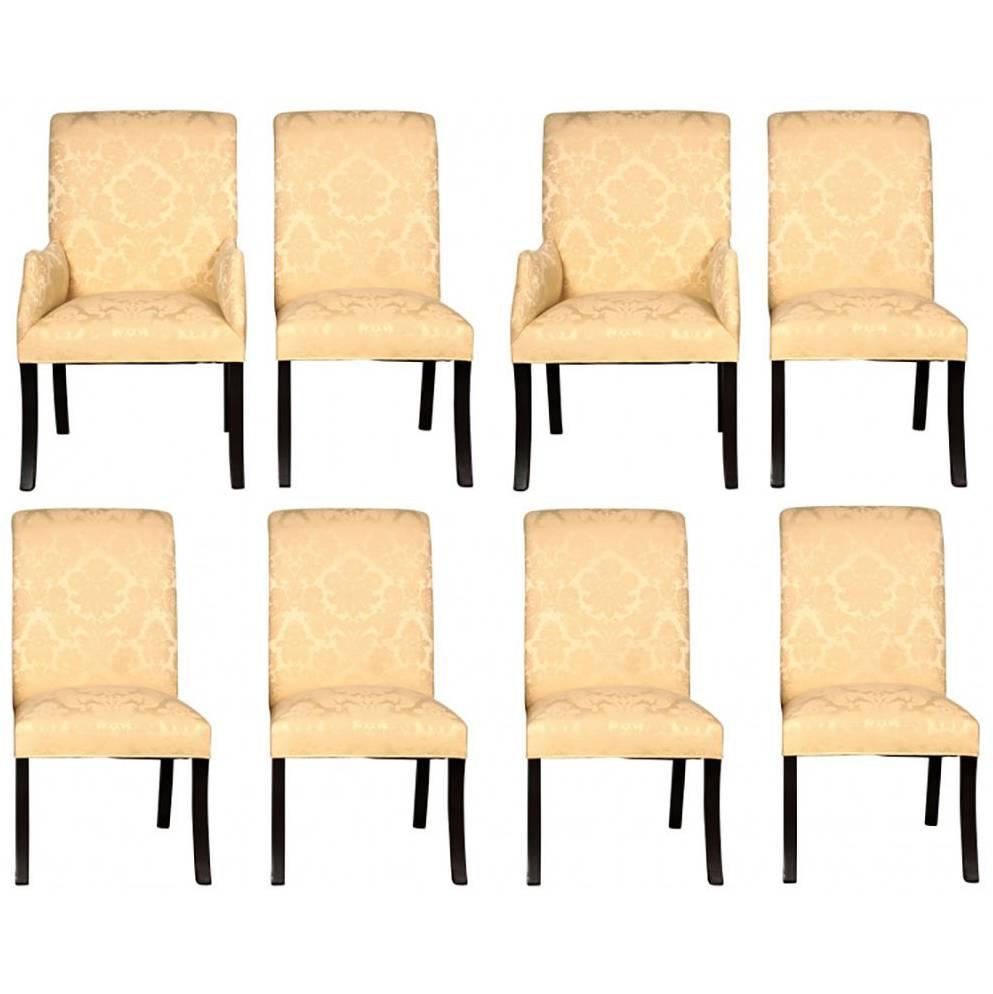 Set of Eight Quality Hollywood Regency Dining Chairs