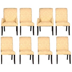 Set of Eight Quality Hollywood Regency Dining Chairs