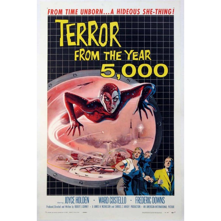 "Terror from the Year 5000" Film Poster, 1958 For Sale at 1stDibs