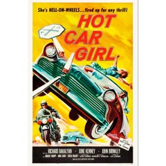 Vintage "Hot Car Girl" Film Poster, 1958