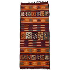Vintage Berber Moroccan Kilim with Tribal Boho Chic Style 8