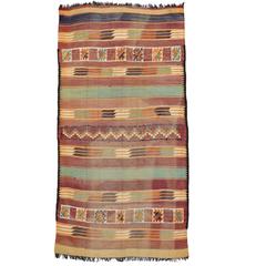 Vintage Berber Moroccan Kilim with Tribal Boho Chic Style 6