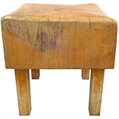 Wood Butcher Block Table 6