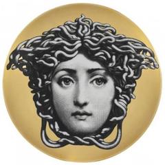 Atelier Fornasetti Gold Porcelain Plate #217 4