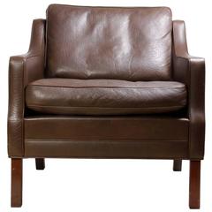 Danish Leather Armchair, circa 1960 8